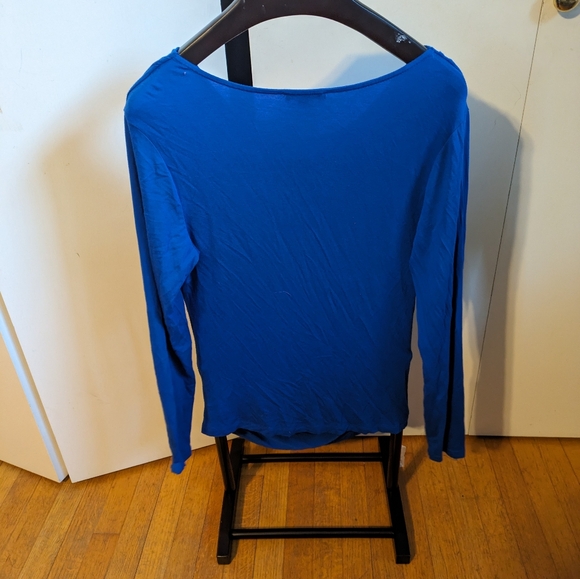 Adrian papel blue long sleep top size large - Picture 6 of 8